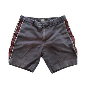 H&M Chino Shorts Mens‎ 34R Navy Blue Excellent Side Stripe Slim Fit 06117307